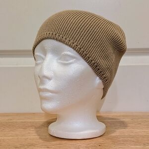 NWOT Beckwoman Unisex 100% Thai Cotton Tan Coloured Beanie